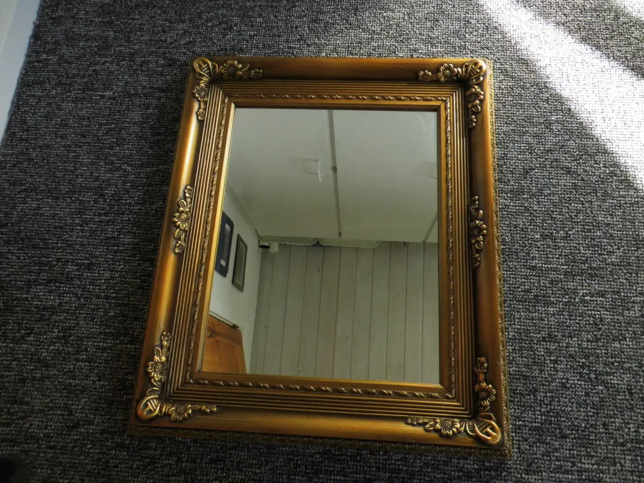 Billede 1 - Antikt Spejl i Guldramme