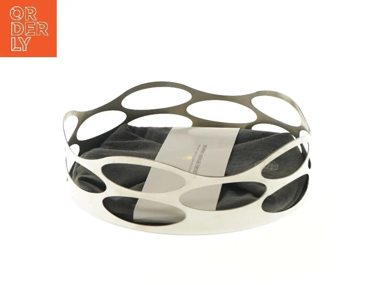 Billede 1 - Stelton brødkurv (str. Ø 23 cm) med stofpose fra Georg Jensen