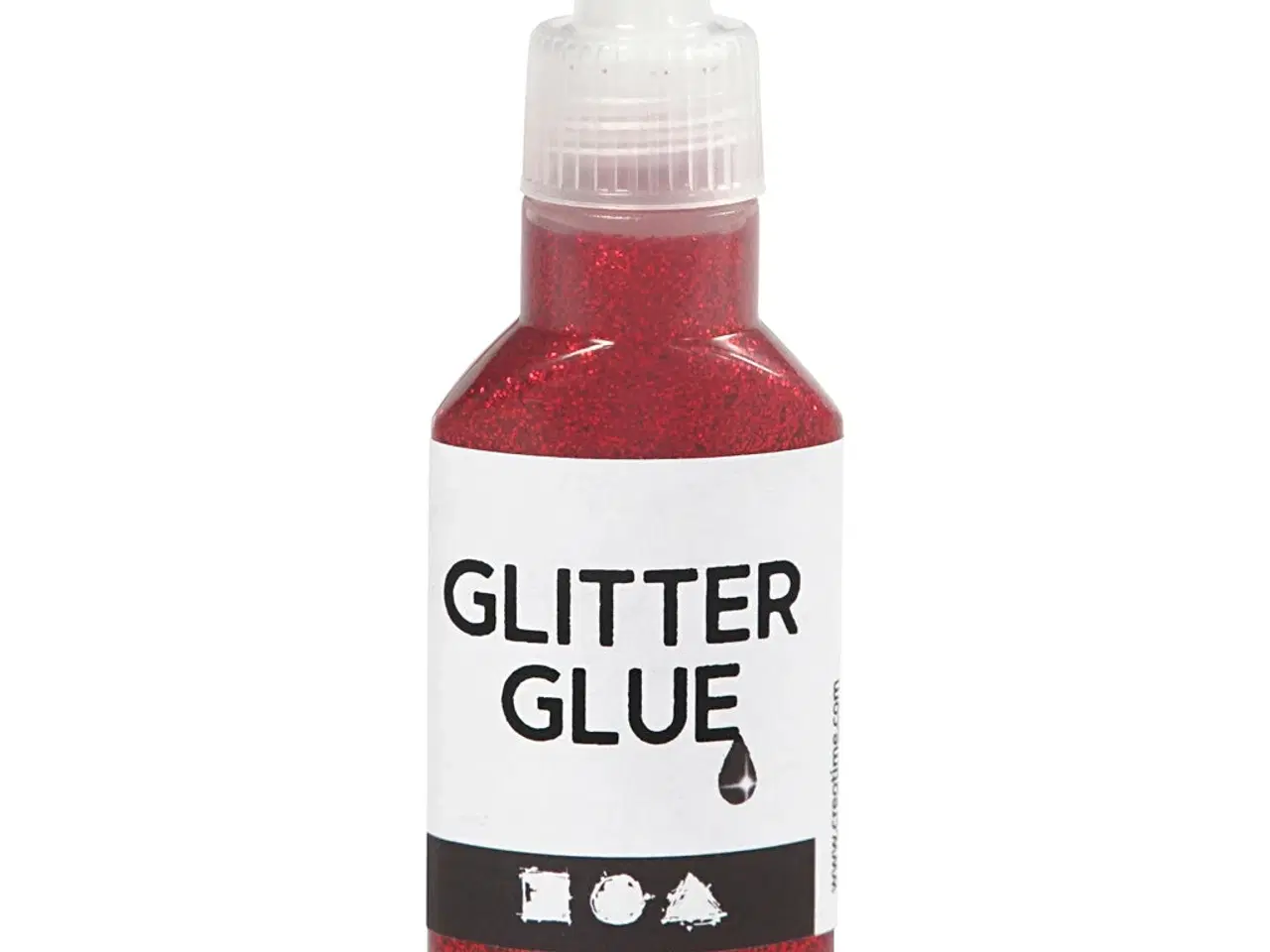Billede 1 - Rød Glitterlim 25ml med Præcis Applikator