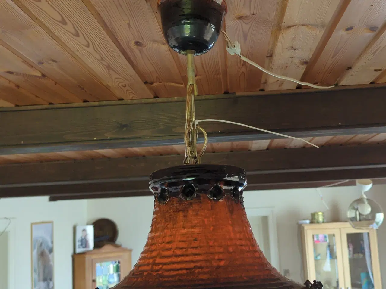 Billede 1 - Retro keramik loftslampe 