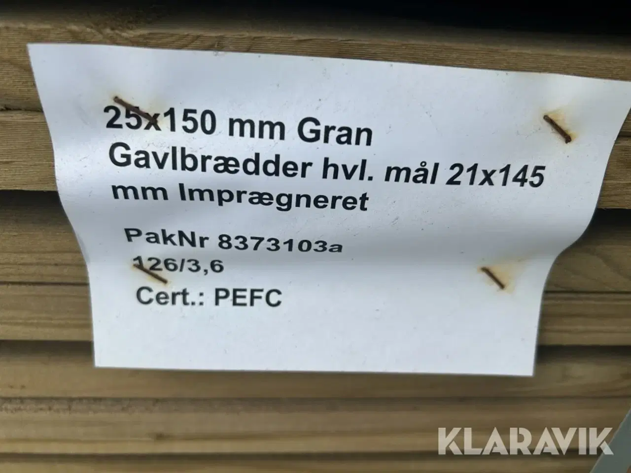 Billede 8 - Trykimprægneret gran Thorlund Skou Høvlet 252styk, 907 meter