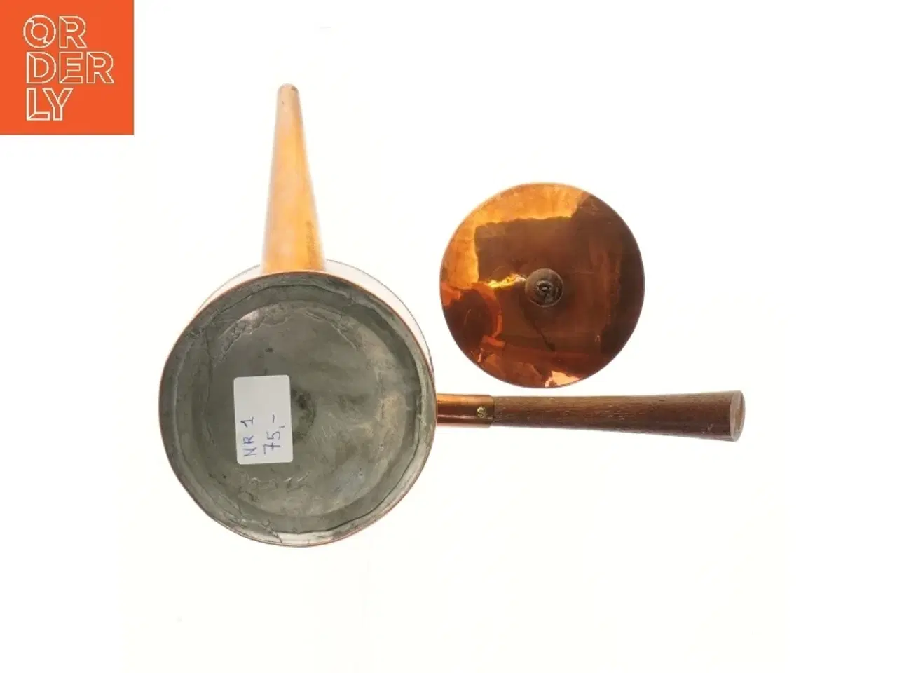 Billede 2 - Kobber vandkande med låg (str. 18 cm)