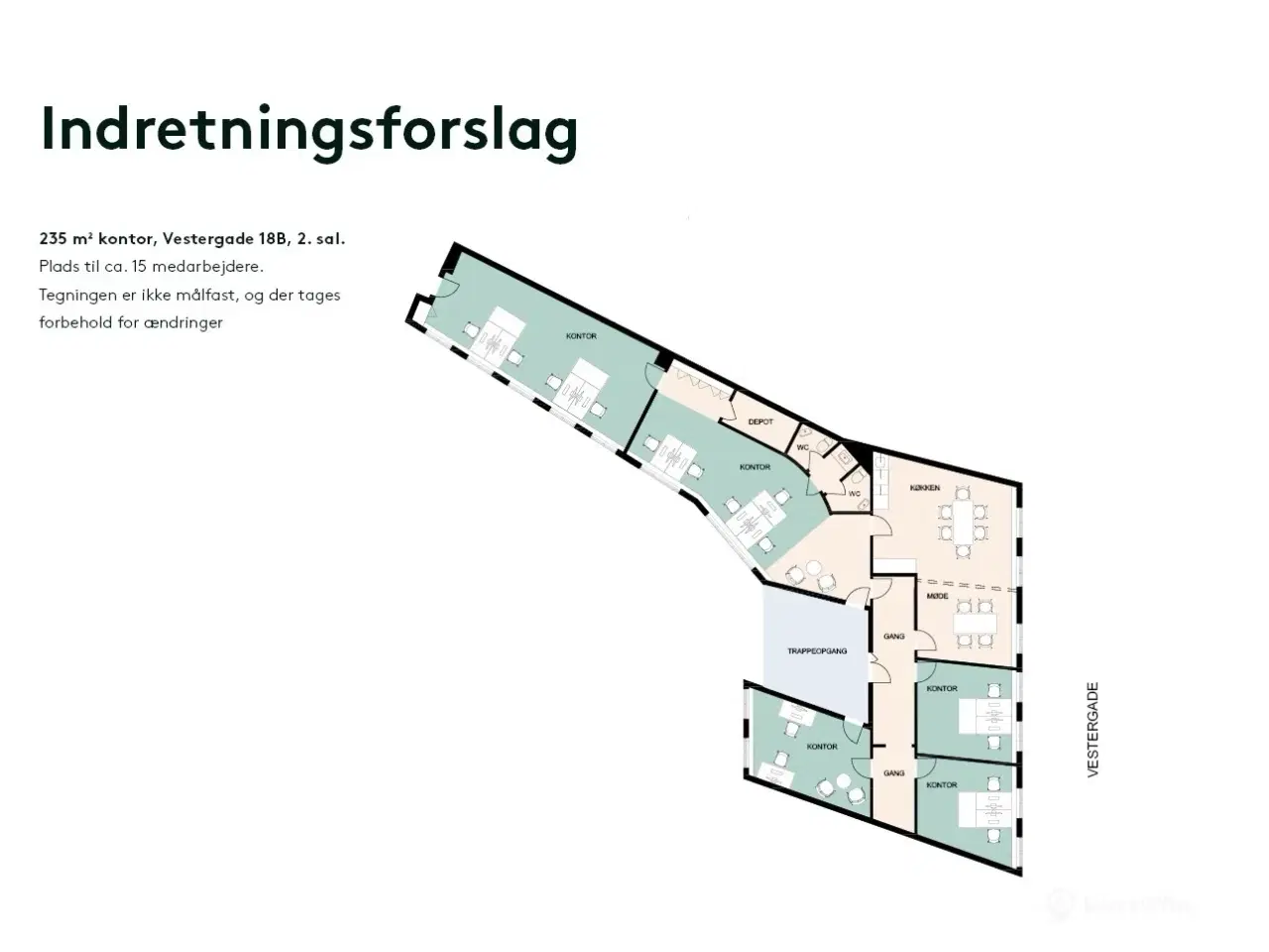 Billede 13 - Lyst kontor med god rumfordeling i Vestergade