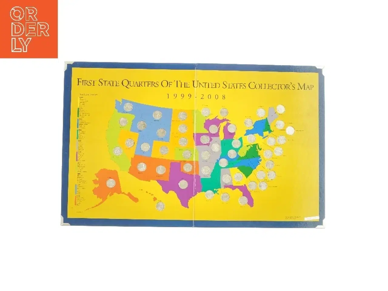 Billede 1 - First state quarters of the united states collector´s map fra Bog (str. LB 44 35)