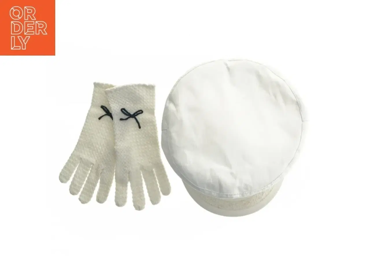 Billede 1 - Kasket med hvide handsker (str.ca.54)