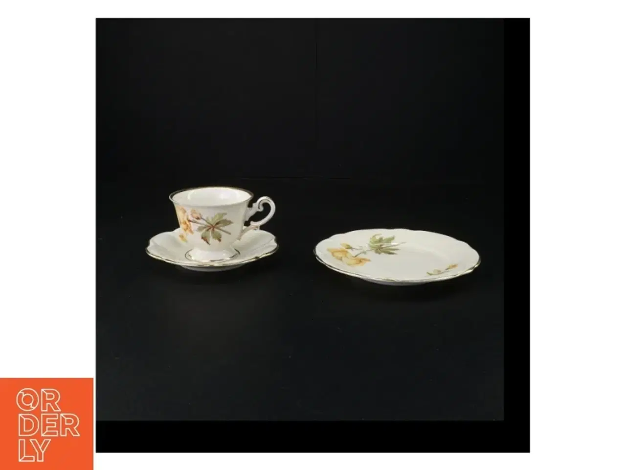 Billede 1 - Porcelæn te sæt med blomstermotiv fra Antoinette (str. 16 x 9 cm)