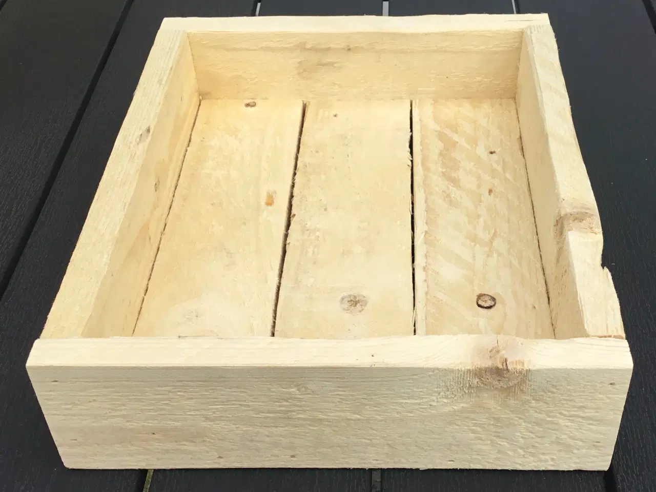 Billede 3 - Træ bakke / kasse genbrugstræ fyr 33,9 x 27,1