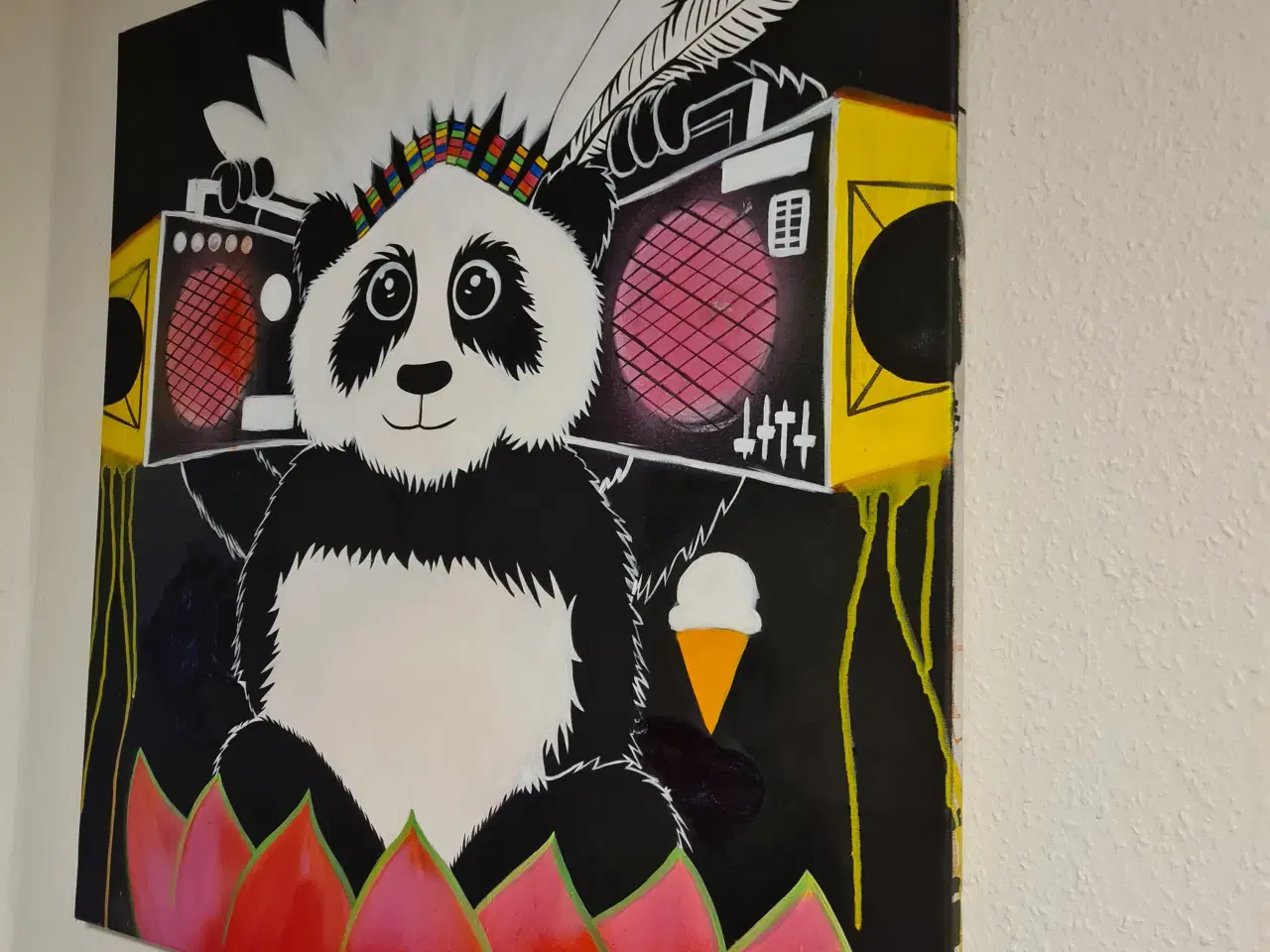 Billede 3 - Maleri med panda