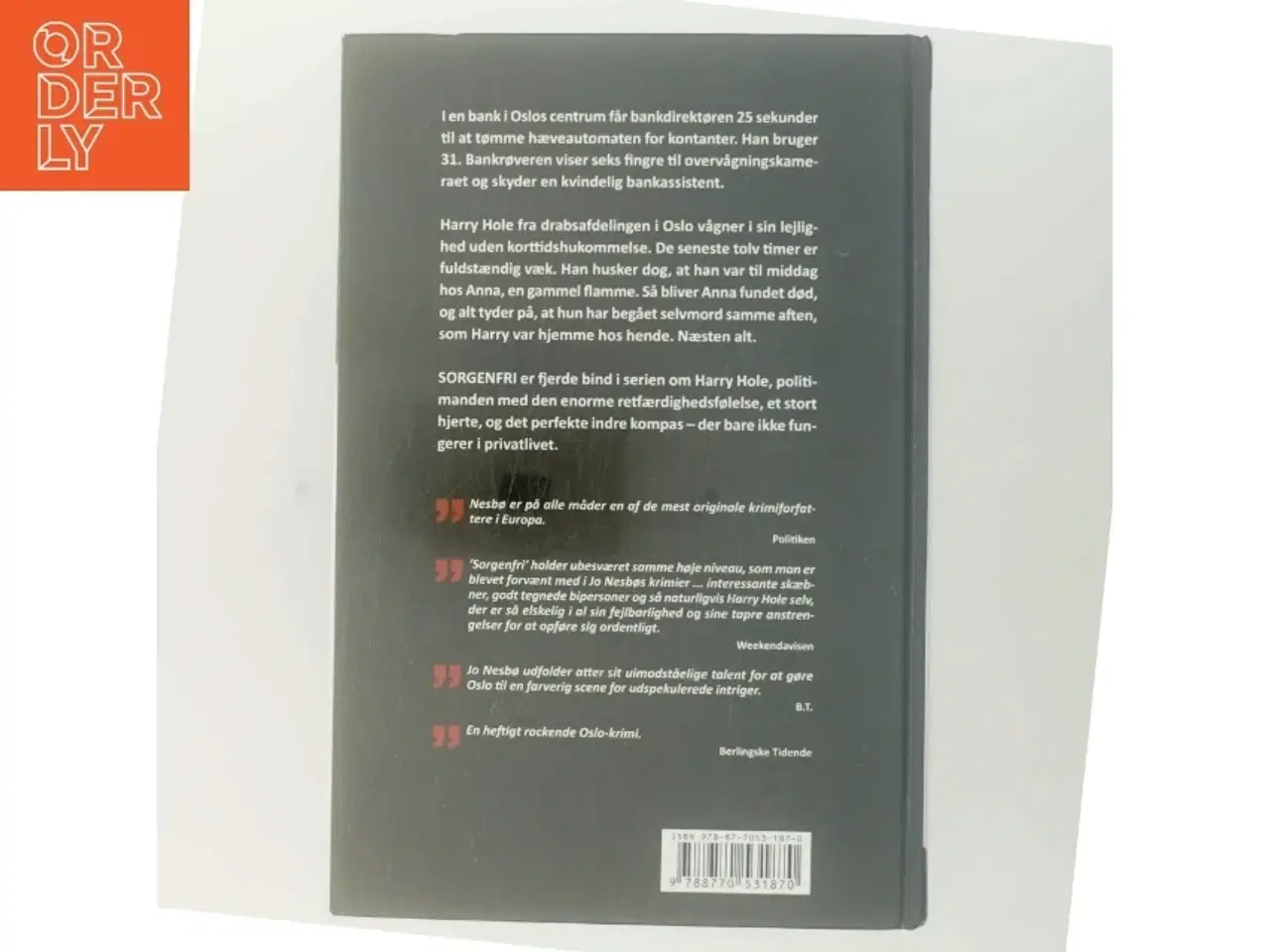 Billede 3 - Sorgenfri af Jo Nesbø (Bog)