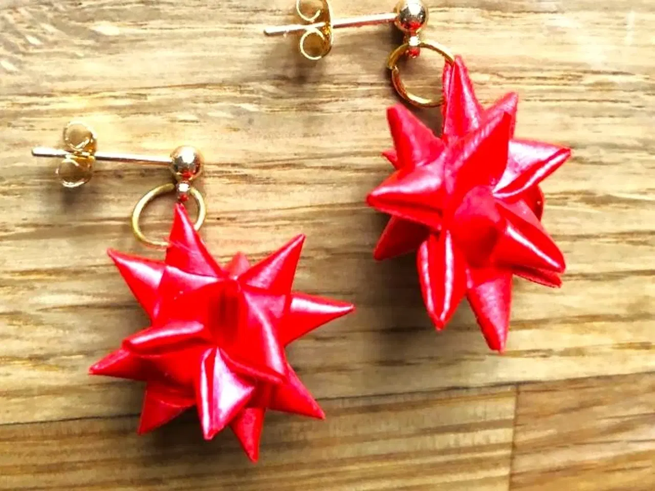 Billede 11 - Håndlavede juleøreringe med stjerner