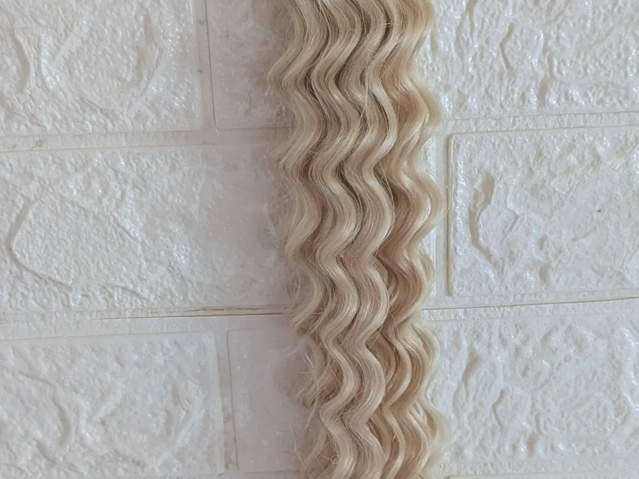 Billede 13 - Human hair 76 cm. Blond Deep wave.