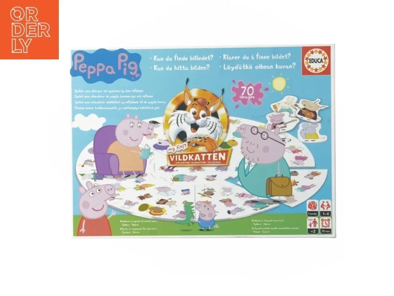 Billede 1 - Peppa Pig Vildkatten brætspil fra Educa (str. 35x25,5 cm)