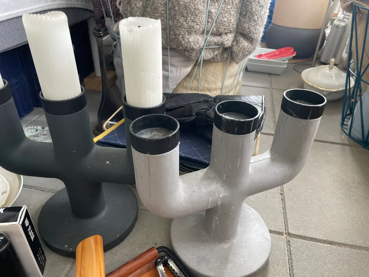 Billede 2 - Menu beton lysestager 