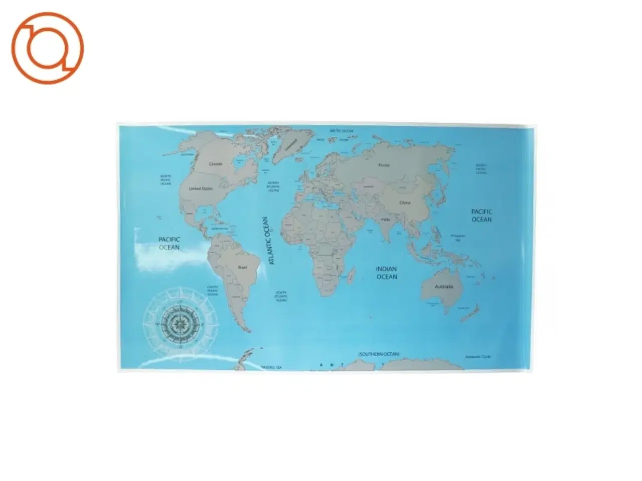Billede 1 - Scratch world map -SKRAB DE STEDER, DU HAR VÆRET! (str. 88 x 52 cm)