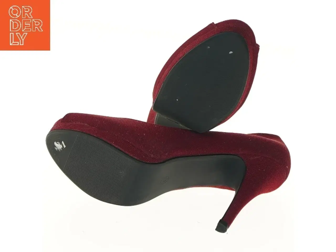 Billede 4 - Røde stiletter med åbne tæer fra New Step (str. 40 )