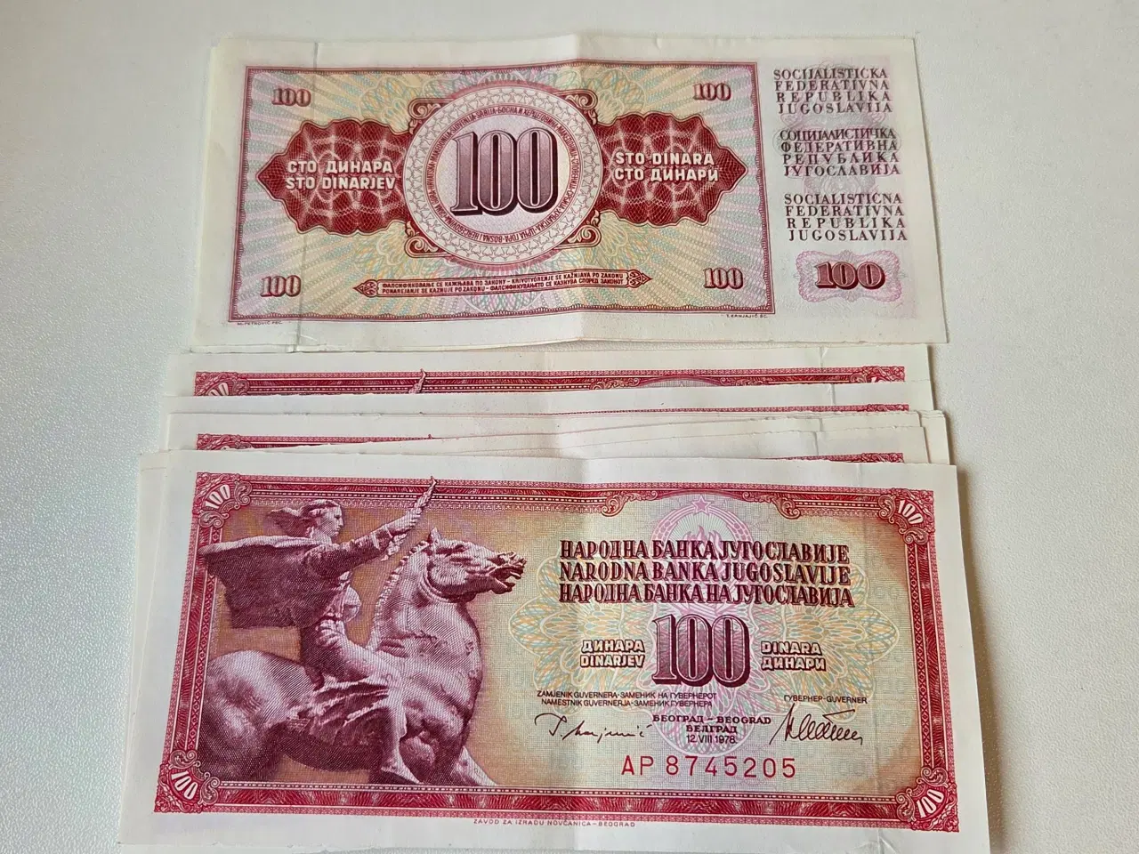 Billede 1 - Jugoslaviske 100 dinar sedler