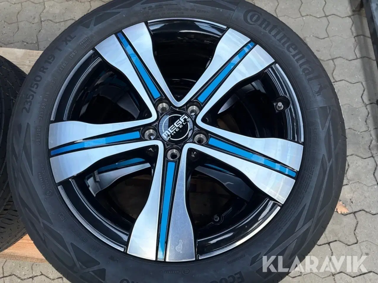 Billede 3 - Alufælge med dæk Mega wheels / Continental EcoContact 6 MO