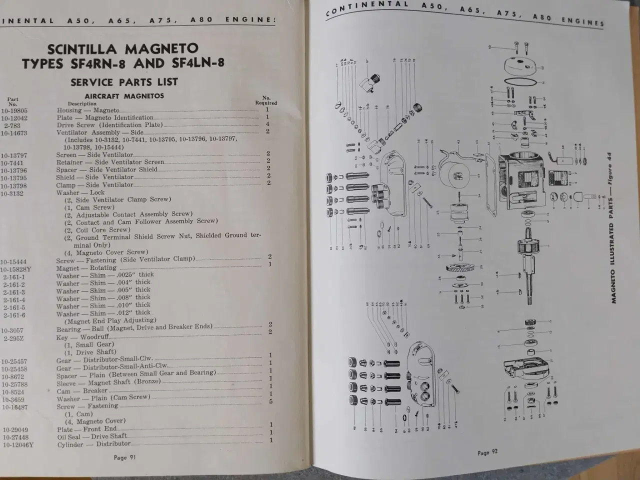 Billede 3 - Continental manual A50/A65/A75/A80, Piper Cup
