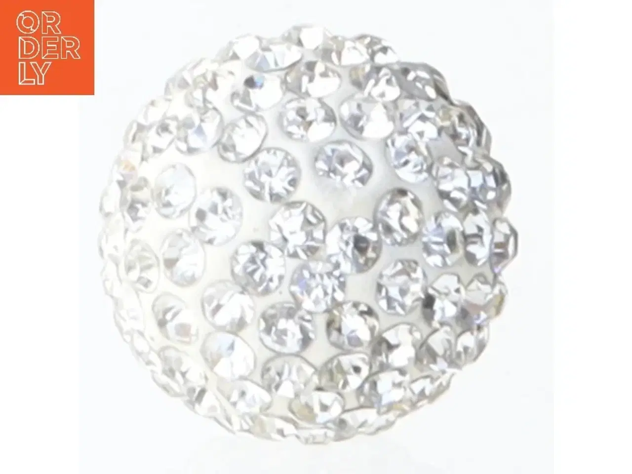 Billede 2 - Rund sølvørehænger med krystaller (str. Ø 2 cm)