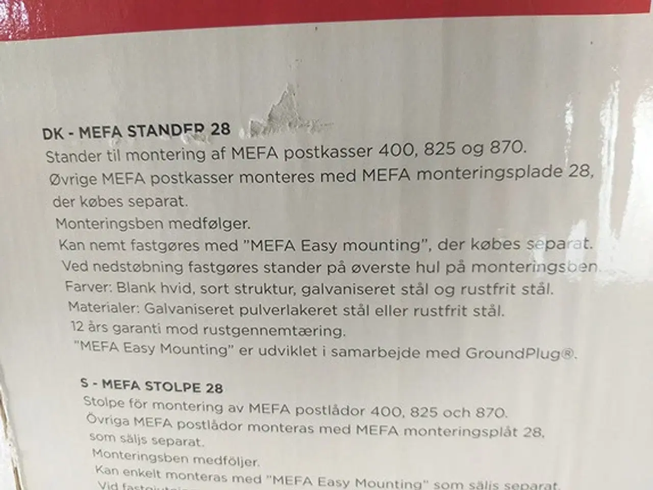 Billede 5 - Postkasseholder MEFA