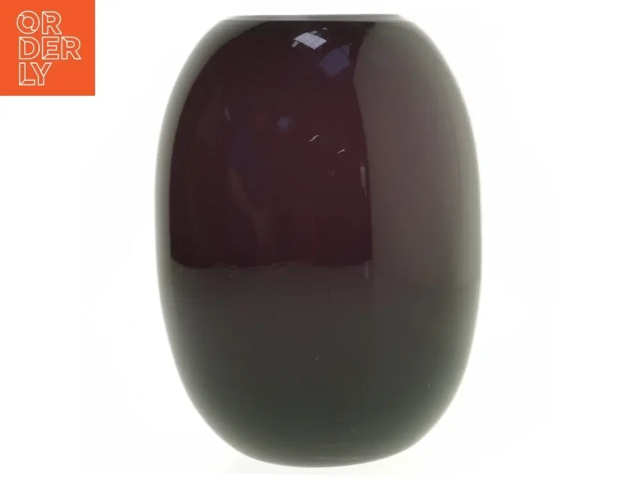 Billede 1 - Mørk vase i glas (str. 20x14 cm)