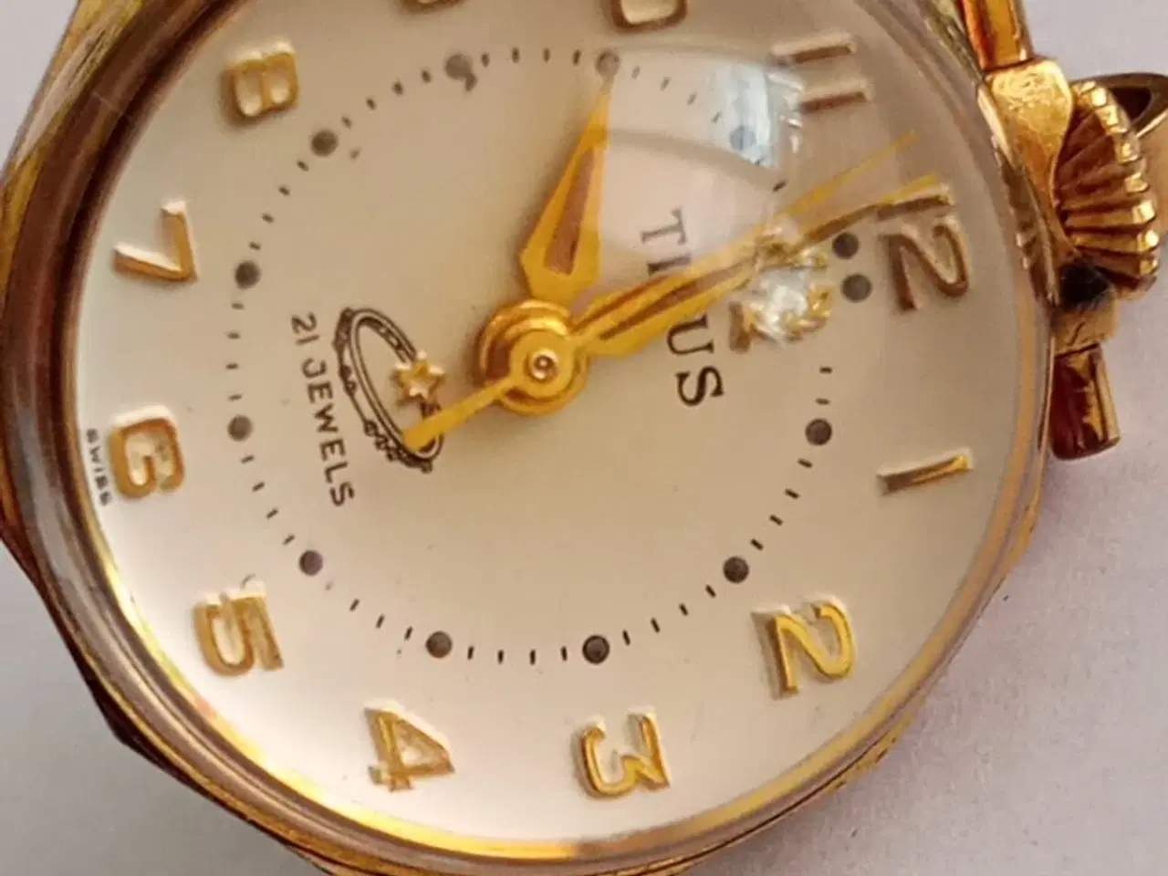 Billede 9 - Schweizisk Titus automatisk ur med kæde af 18 kara