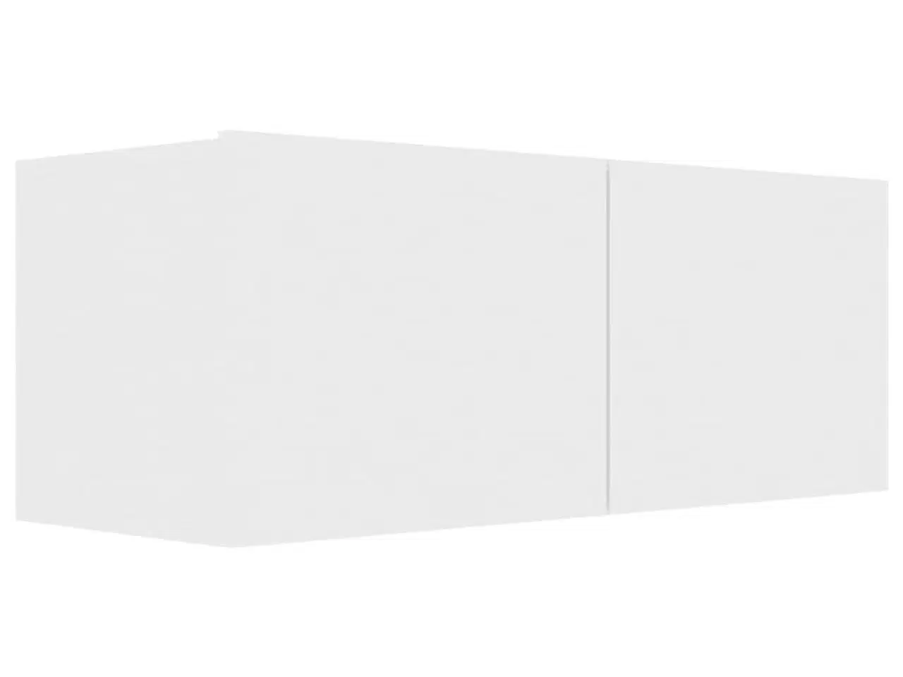 Billede 2 - Tv-bord 80x30x30 cm konstrueret træ hvid