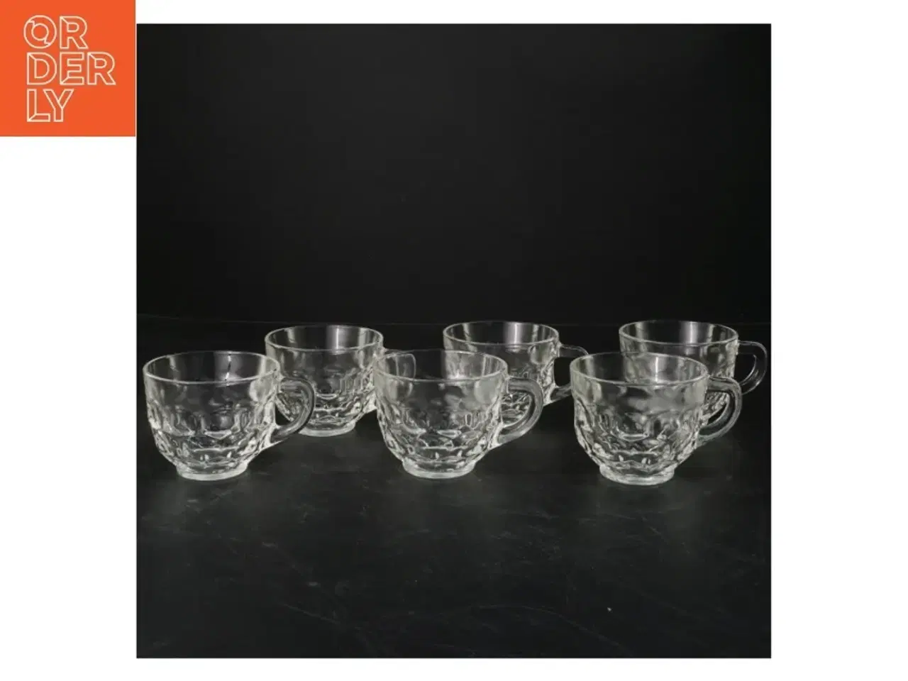 Billede 1 - Glaskopper, 6 stk. (str. 6 styk. ø. 8 cm længde. 6,5 cm)