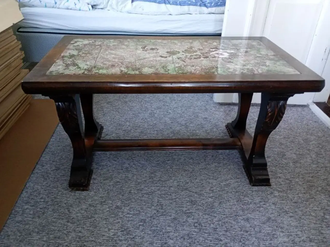 Billede 1 - Gammelt sofabord med kakler
