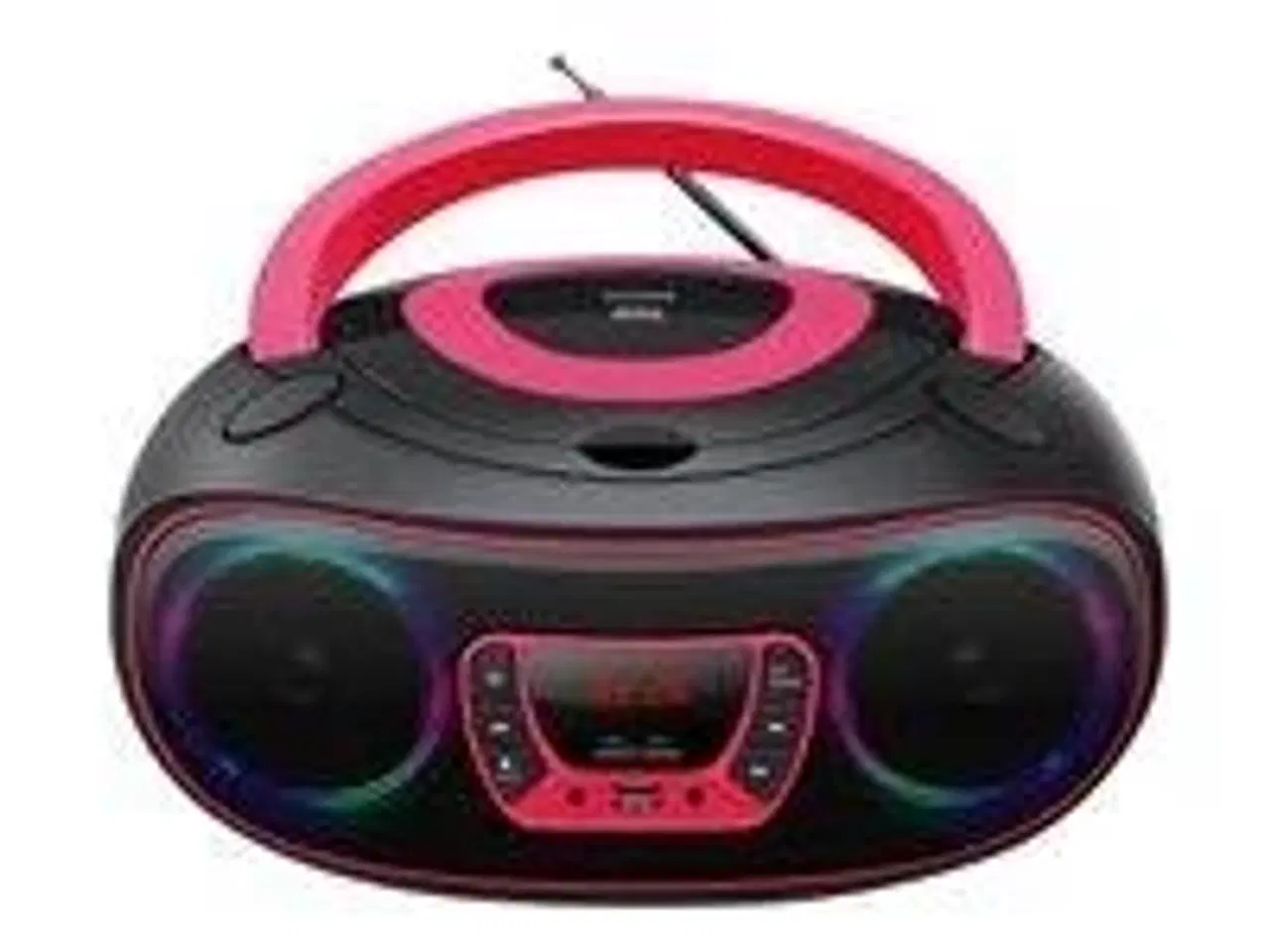 Billede 1 - CD-afspiller boombox med Bluetooth – DENVER TCL-212BT, sort/pink