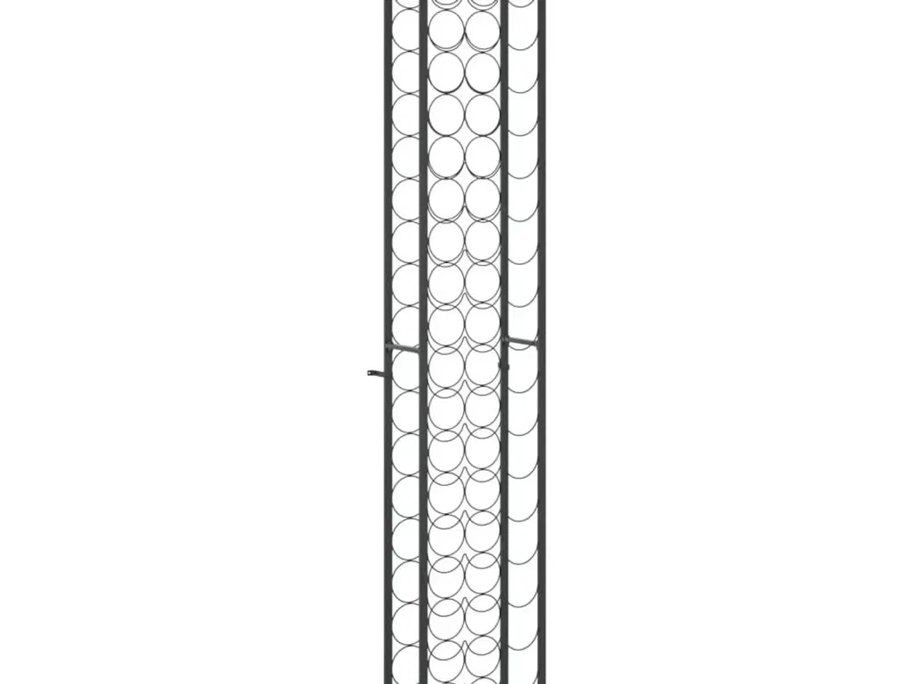 Billede 2 - Vinreol til 57 flasker 34x18x200 cm smedejern sort