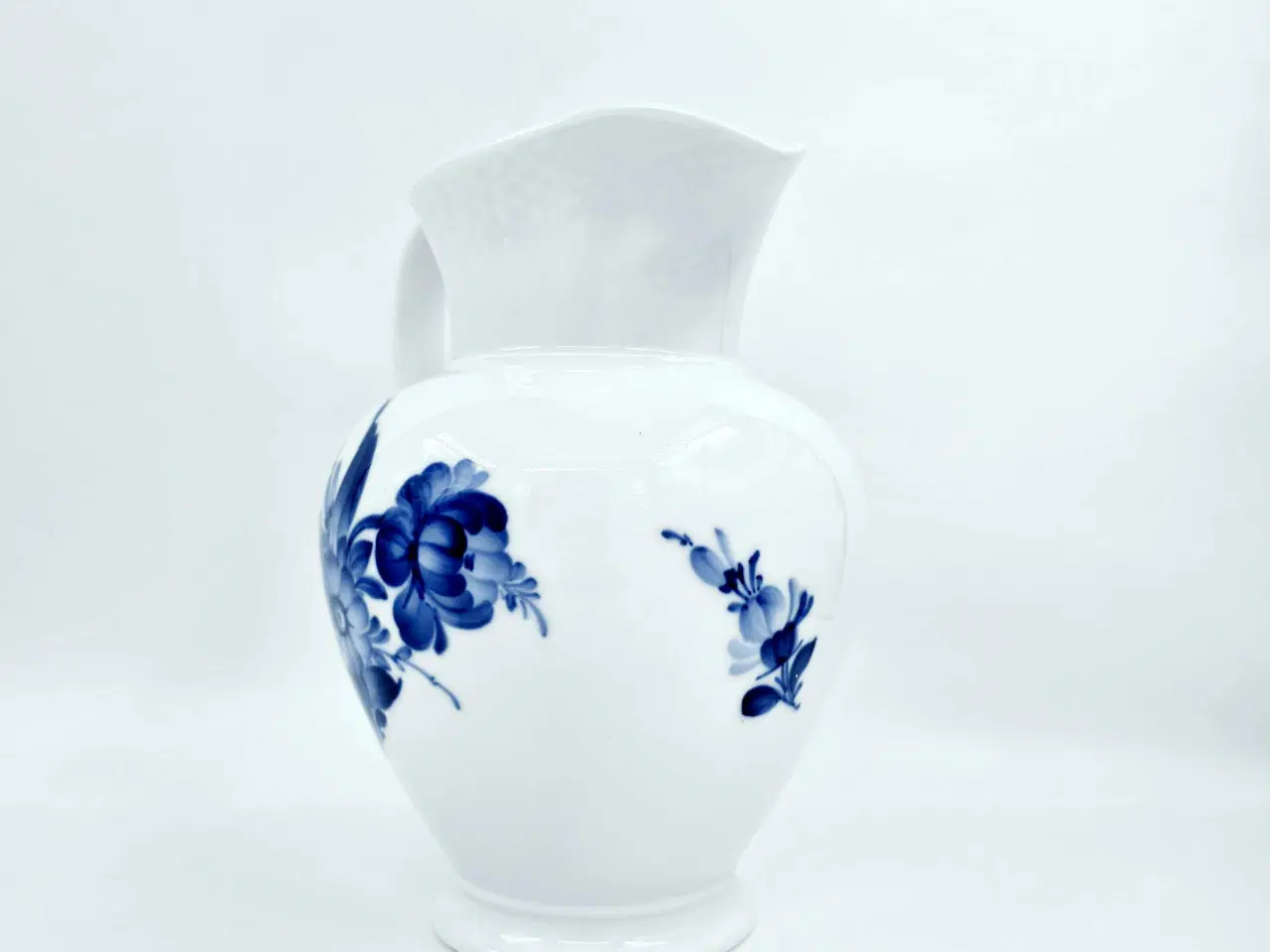 Billede 11 - Blå Blomst Flettet Stor Kande Porcelæn 