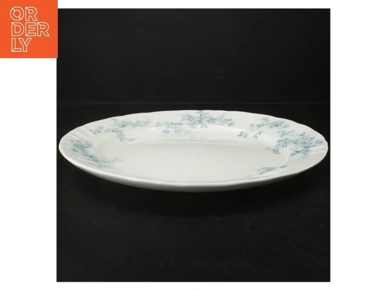 Billede 2 - Gammelt Porcelænsfad med blomstermønster fra Hartington (str. Ø. 33 cm)