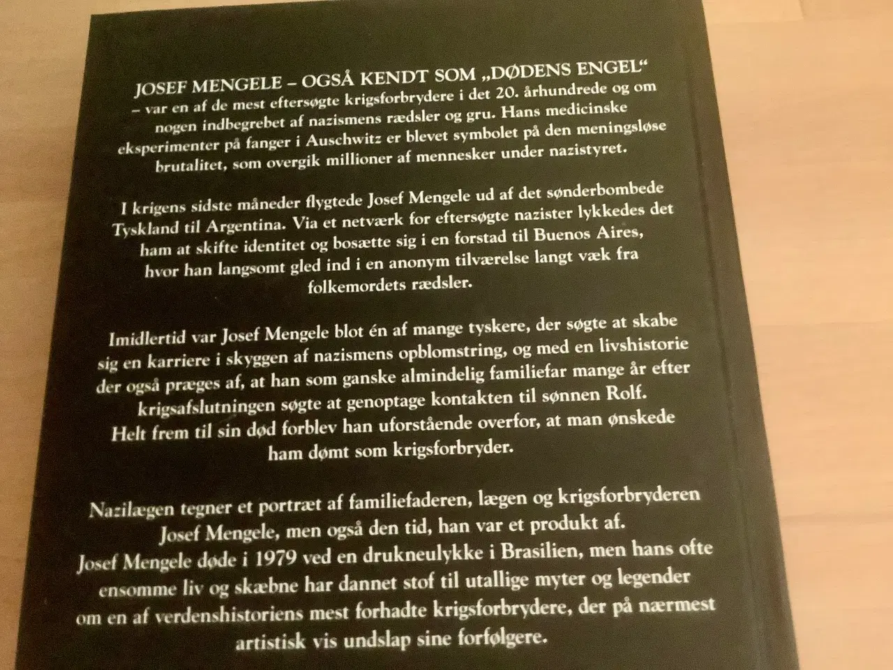 Billede 3 - Josef Mengele Nazilægen af Anders Otto Stensager.