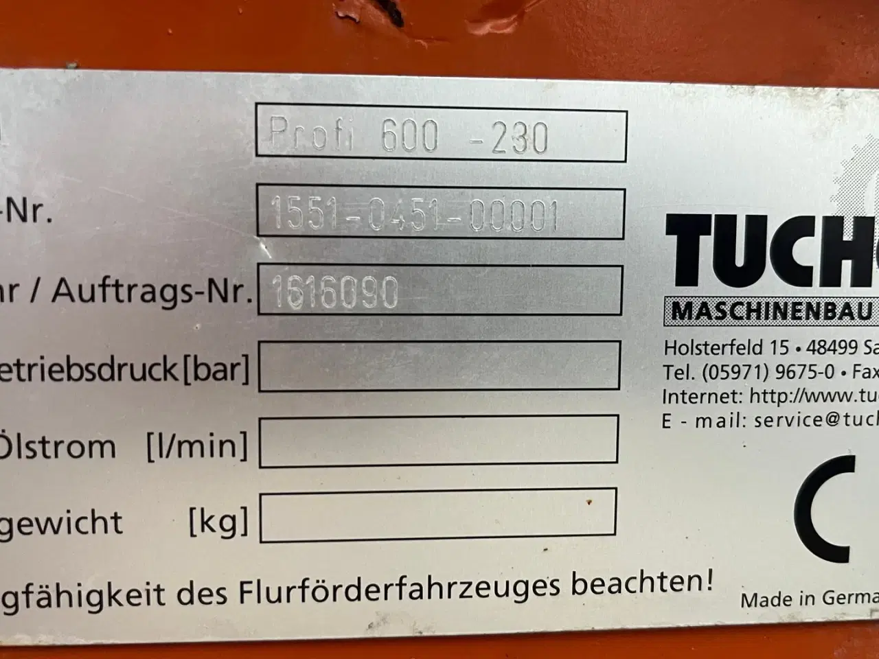 Billede 5 - Tuchel profi 600 - 230 Med opsamler og vand anlæg.