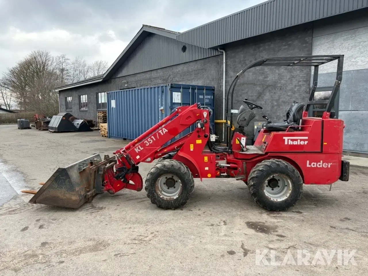 Billede 3 - Minilæsser Thaler Leder kL 351/TA med udskud og tilbehør