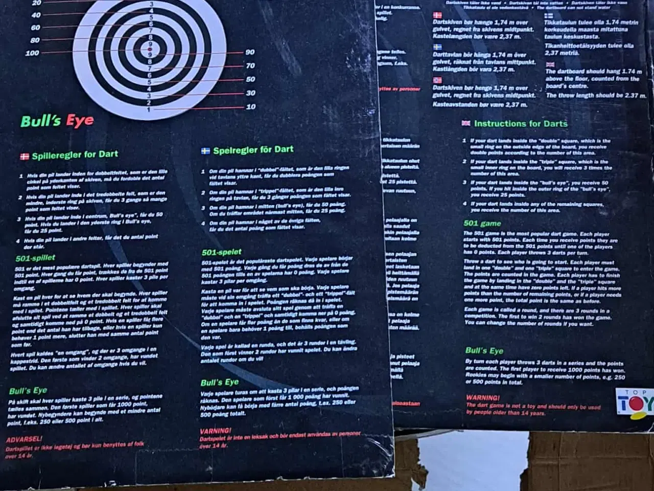 Billede 3 - Dartskive, der er skiver på begge sider