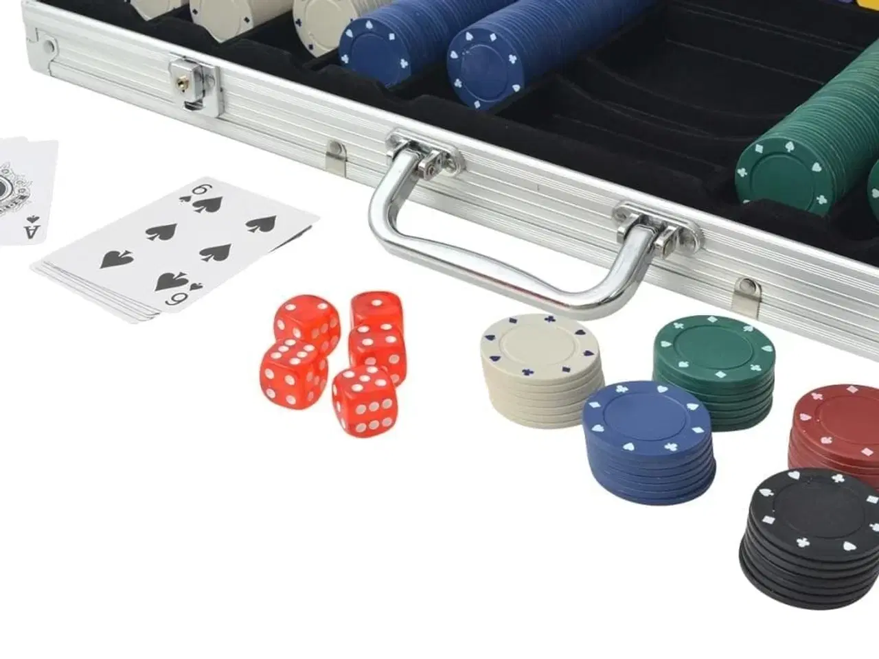 Billede 3 - Pokersæt med 500 jetoner aluminium