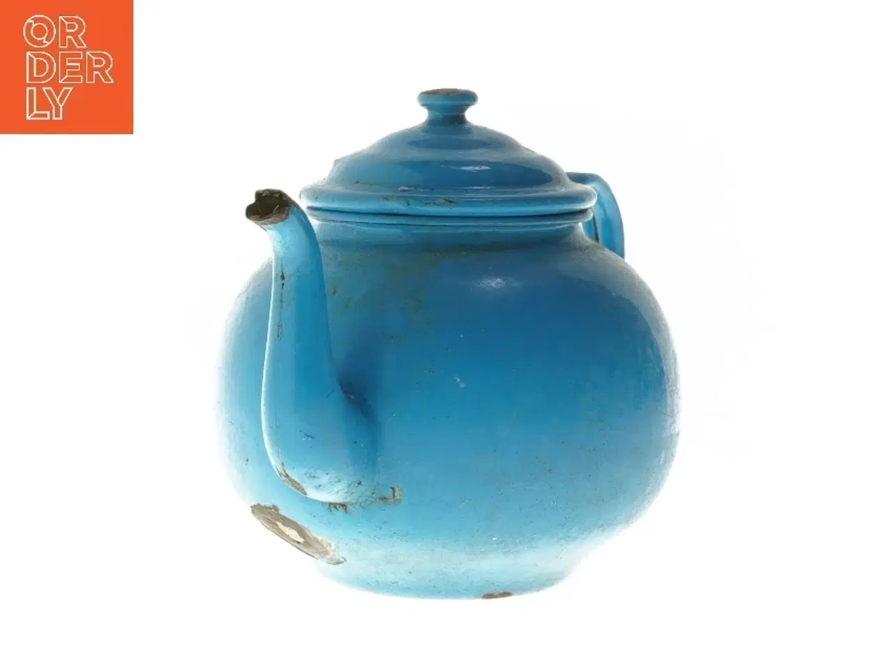 Billede 2 - Blå tekande,emalje, Ø 14 cm (str. Ø 14 cm)