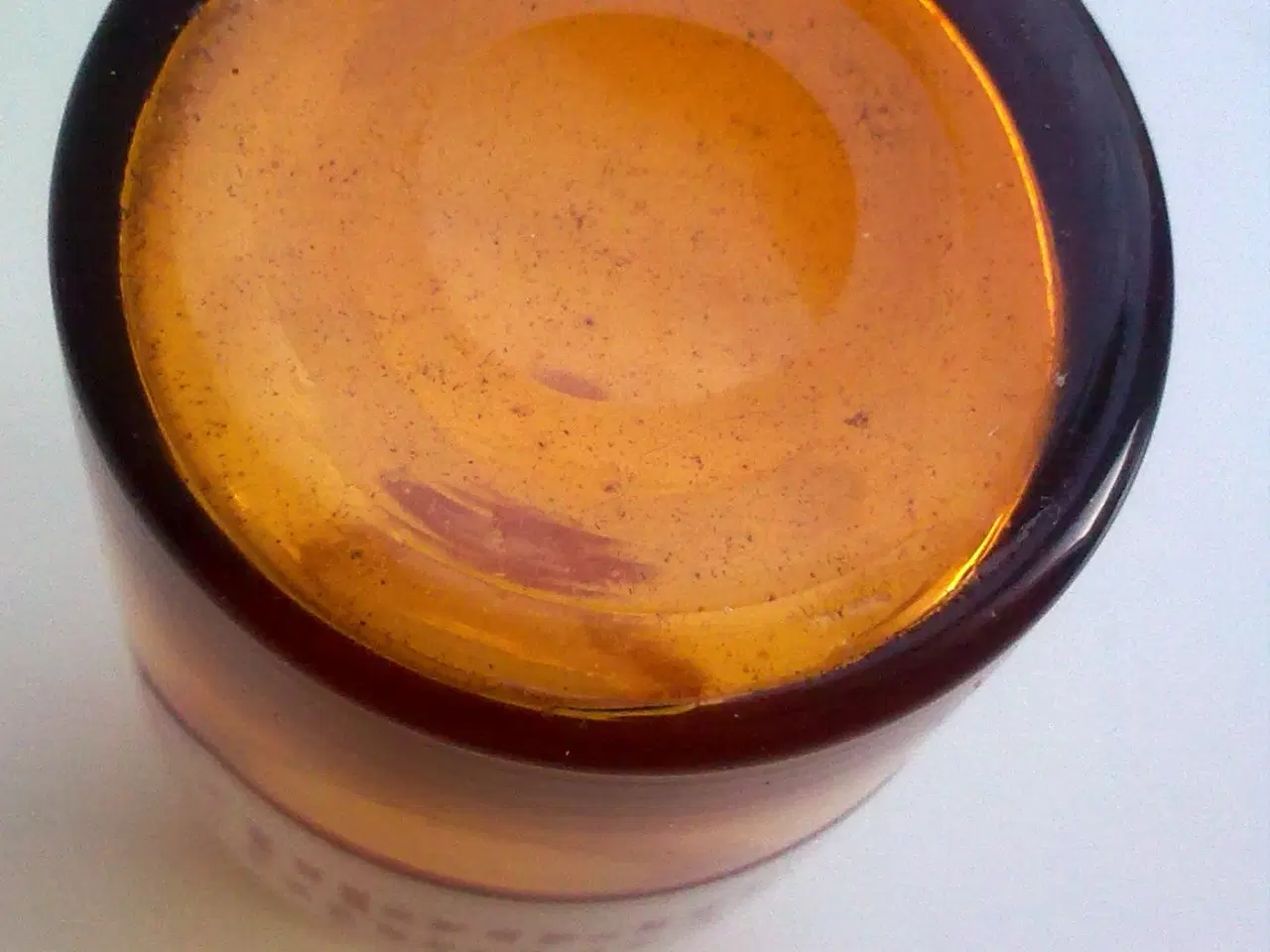 Billede 6 - Medicin glas m glaslåg HÅNDLAVET gul pilleglas