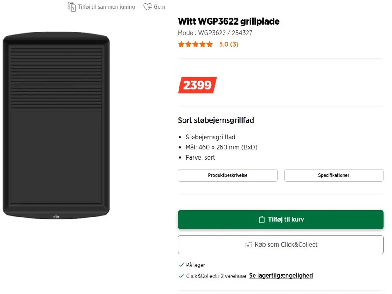 Billede 3 - Grillplade i støbejern