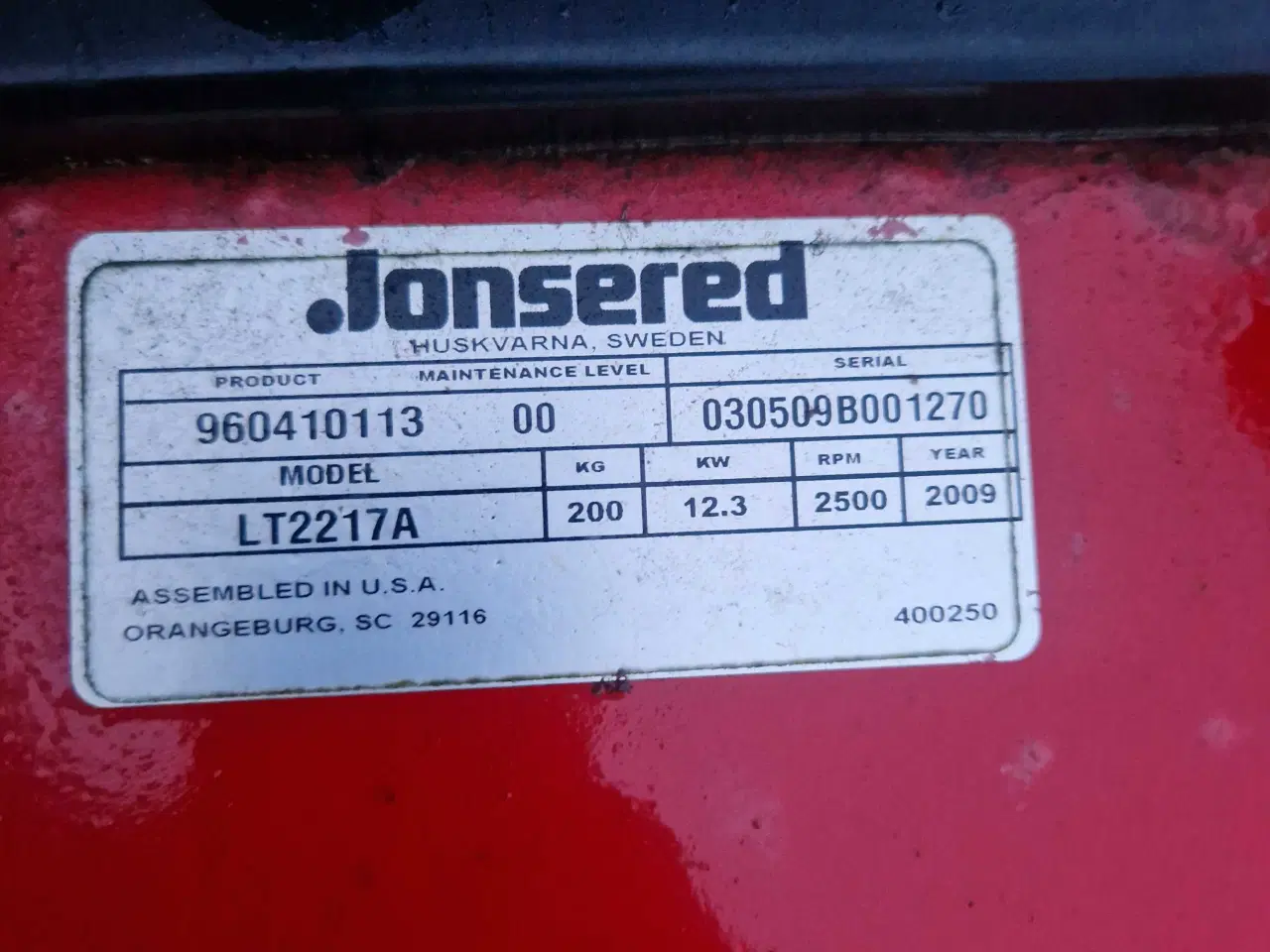 Billede 3 - Jonsered havetraktor 16.5hp