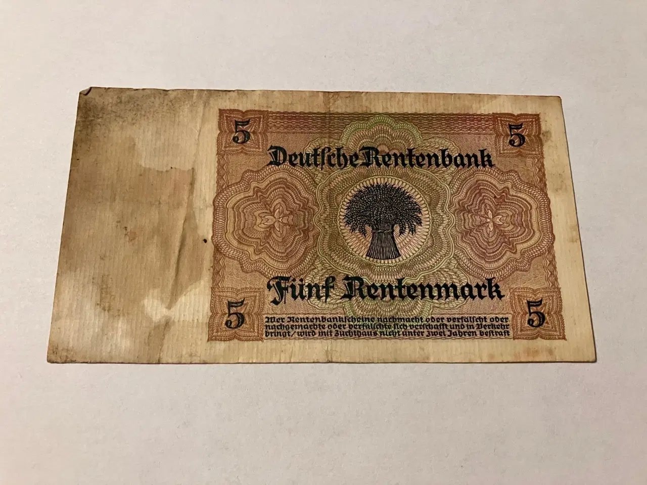 Billede 2 - 5 Rentenmark 1926 Germany