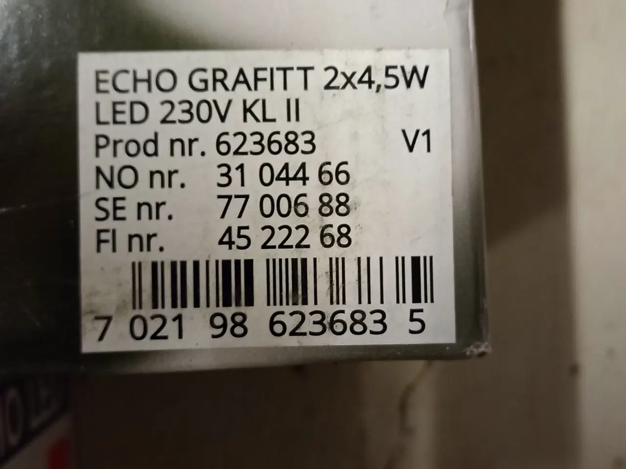 Billede 4 - 3 Stk Echo Grafit væglamper 