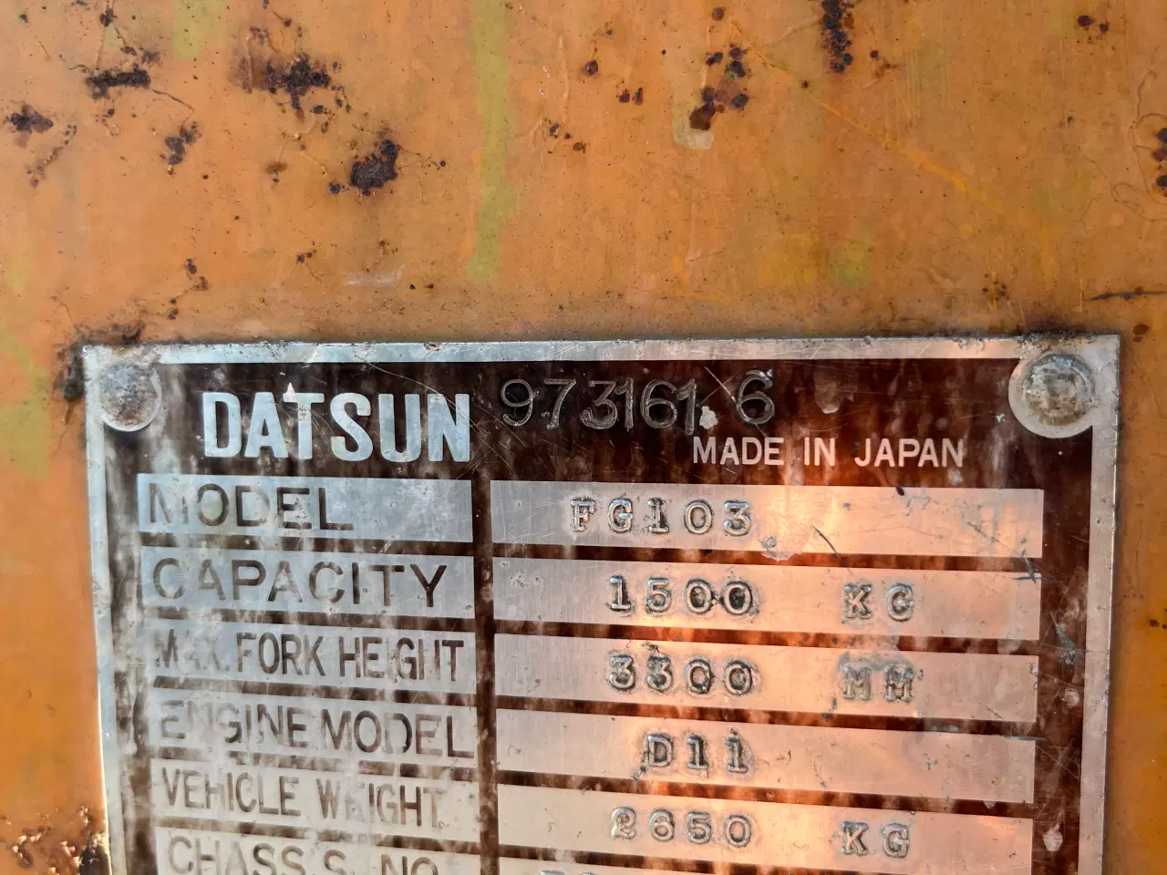 Billede 12 - Datsun 1500kg gastruck m.sideskift og friløft.