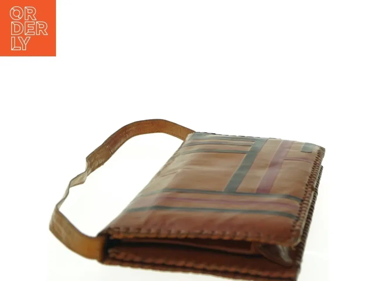 Billede 4 - Vintage Retro Læder Clutch Taske med Skulder strop (str. 30 x 14 cm)