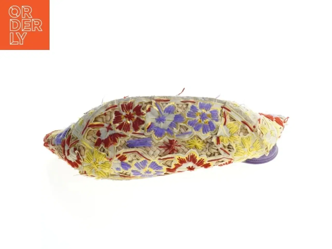 Billede 2 - Stråtaske med blomsterdesign (str. 50x30 cm)