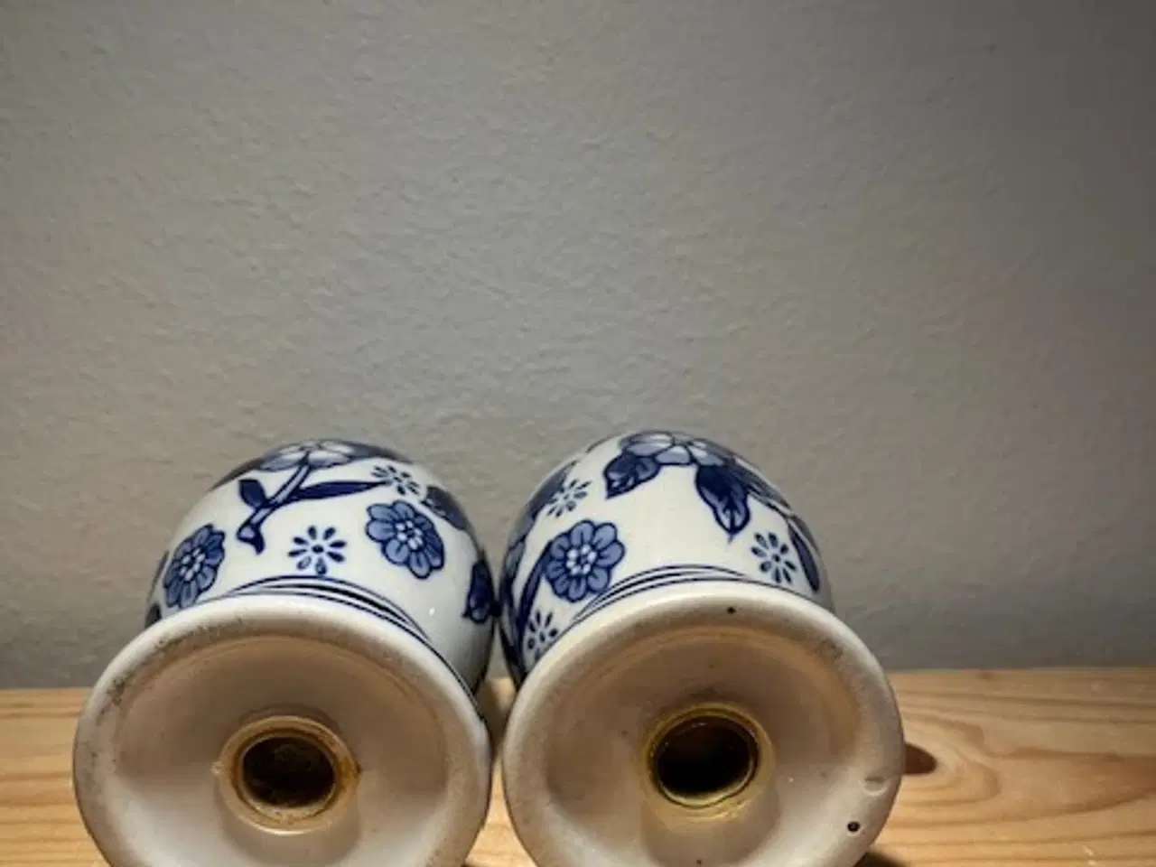 Billede 4 - Charmerende Æggeformet Salt- og Pebersæt  Blå/Hvid