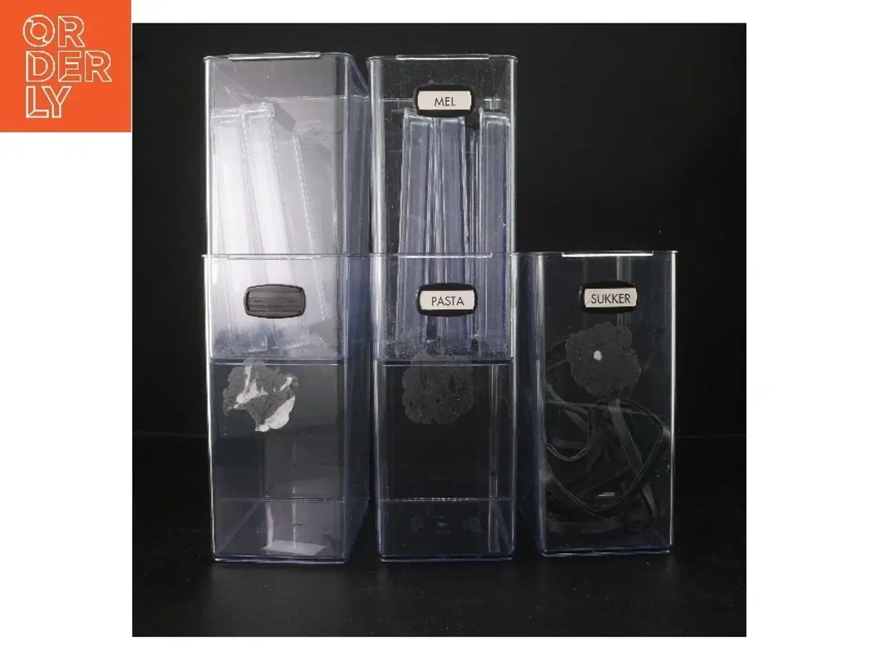 Billede 2 - Plastikopbevaringsbeholdere (str. 5 styk, 20x15x9 cm)