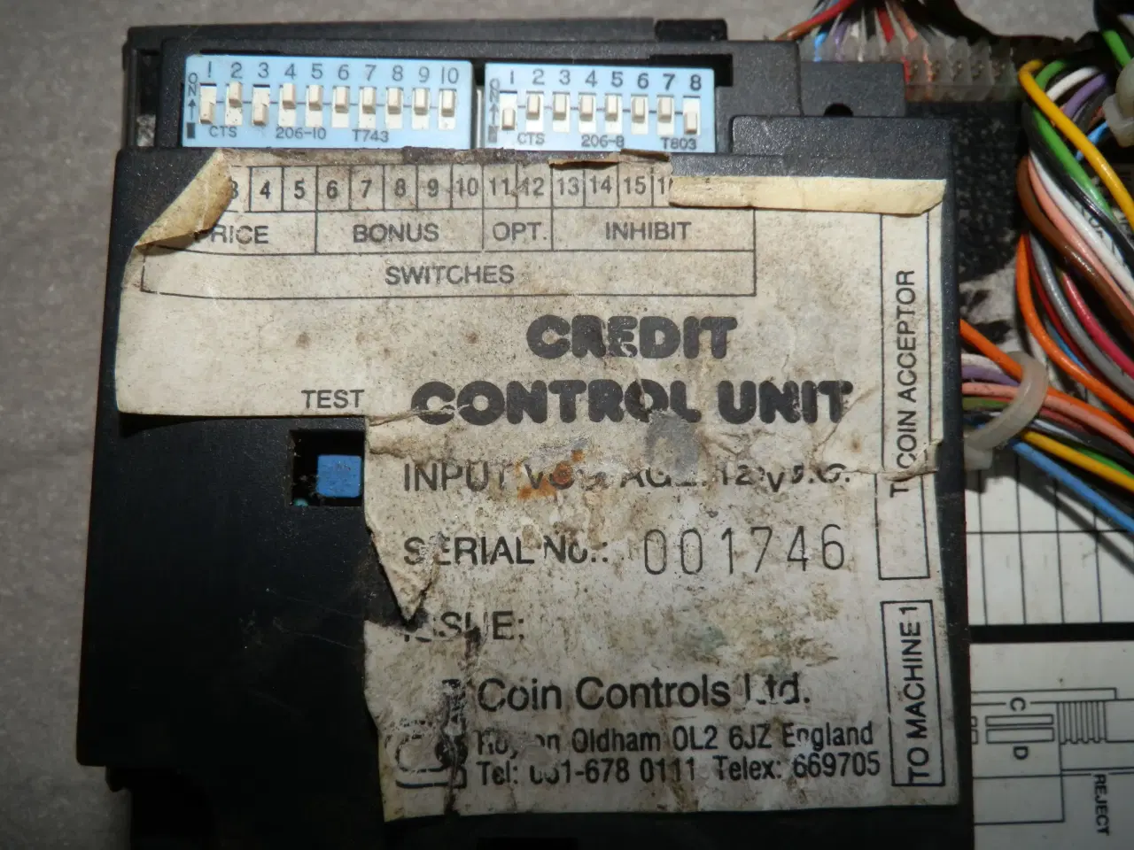 Billede 2 - Credit Control Unit til ukendte Arcade maskiner.